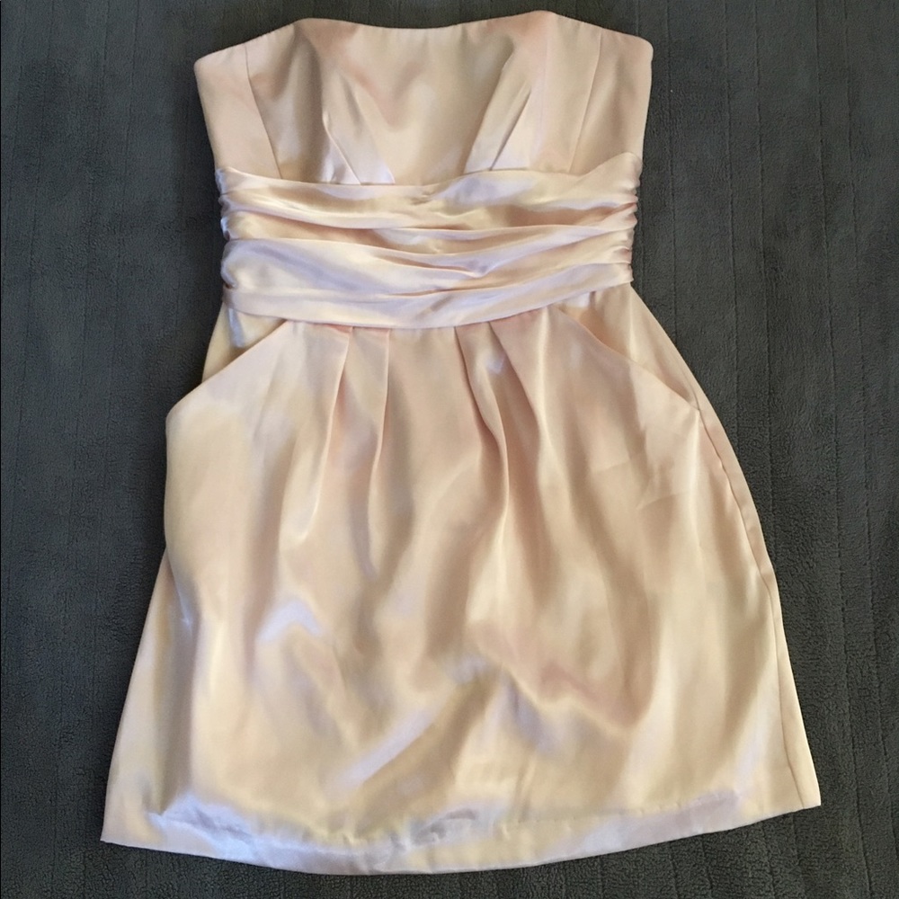David's Bridal light pink 83707 short dress